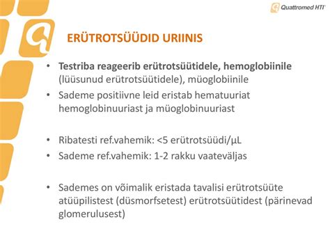 Erütrotsüüdi tase uriinis .